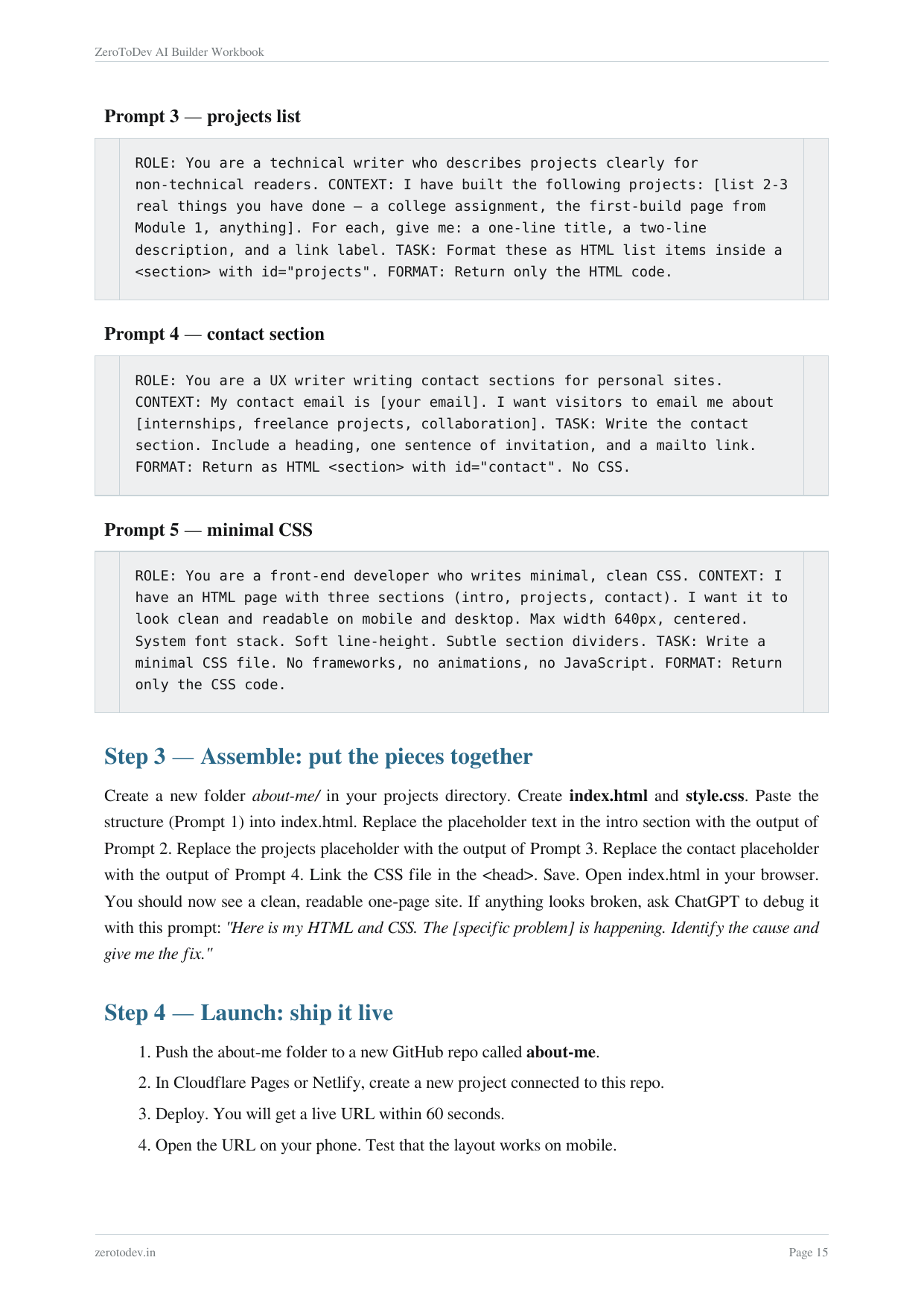 One of the 40 plus tested prompts, page 15 of the workbook